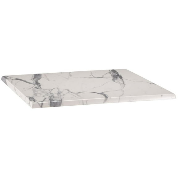 Holland 36" EnduroTop Square Table Top in White Marble
