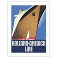 thumbnail image 1 of Holland-America Line - Vintage Ocean Liner Travel Poster by Willem Frederik ten Broek c.1936 - Bamboo Fine Art 290gsm Paper (Unframed) 17x22in, 1 of 4