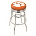 thumbnail image 1 of Holland Bar Stool 25"" L7C3C - Chrome Double Ring Clemson Swivel Bar Stool with 2.5"" Ribbed Accent Ring, 1 of 2