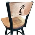 thumbnail image 1 of Holland Bar Stool  25 in. L038 - Black Wrinkle Cincinnati Swivel Bar Stool with Laser Engraved Back, 1 of 3