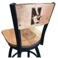thumbnail image 1 of Holland Bar Stool  25 in. L038 - Black Wrinkle Northwestern Swivel Bar Stool with Laser Engraved Back, 1 of 2