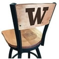 thumbnail image 1 of Holland Bar Stool  25 in. L038 - Black Wrinkle Washington Swivel Bar Stool with Laser Engraved Back, 1 of 2