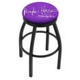 thumbnail image 1 of Holland Bar Stool  25 in. L8B2B - Black Wrinkle Jimi Hendrix-Purple Haze Swivel Bar Stool with Accent Ring, 1 of 2