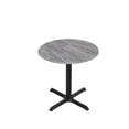 thumbnail image 1 of Indoor/Outdoor 30" Tall OD211 Black Table Base with 30" x 30" foot and 32" Diameter Indoor/Outdoor Greystone Top by the Holland Bar Stool Co., 1 of 3