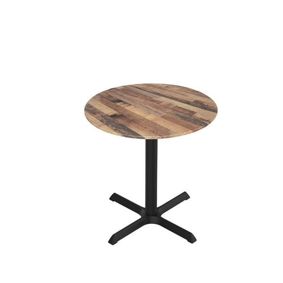 Holland Bar Stool 30" Tall OD211 Indoor/Outdoor All-Season Table with 32" Diameter Rustic Top