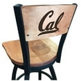 thumbnail image 1 of Holland Bar Stool  30 in. L038 - Black Wrinkle Cal Swivel Bar Stool with Laser Engraved Back, 1 of 2