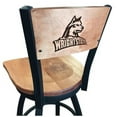 thumbnail image 1 of Holland Bar Stool  30 in. L038 - Black Wrinkle Wright State Swivel Bar Stool with Laser Engraved Back, 1 of 2