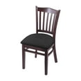 thumbnail image 1 of Armless Chair in Dark Cherry Finish with Graph Coal Seat, 1 of 2