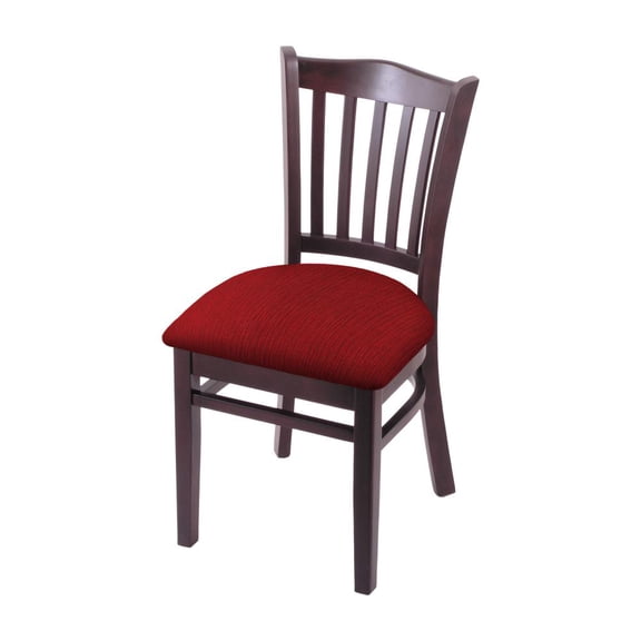 Armless Chair in Dark Cherry Finish with Graph Ruby Seat