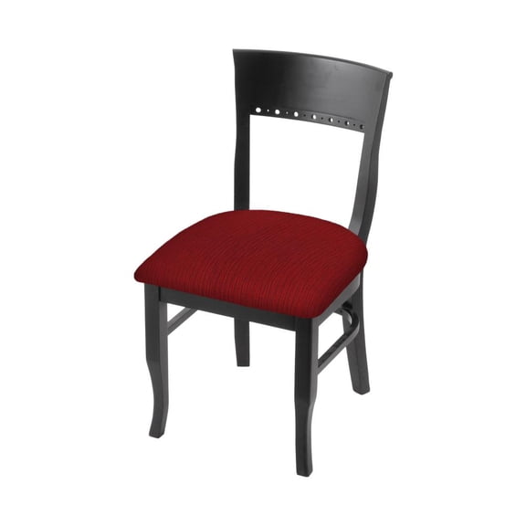 Holland Bar Stool 3160 18" Chair with Black Finish and Graph Ruby Seat