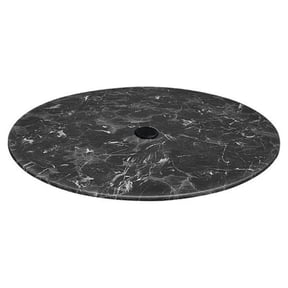 32" Diameter Black Marble, Indoor/Outdoor All-Season EuroSlim Table Top with Umbrella Hole by the Holland Bar Stool Co.