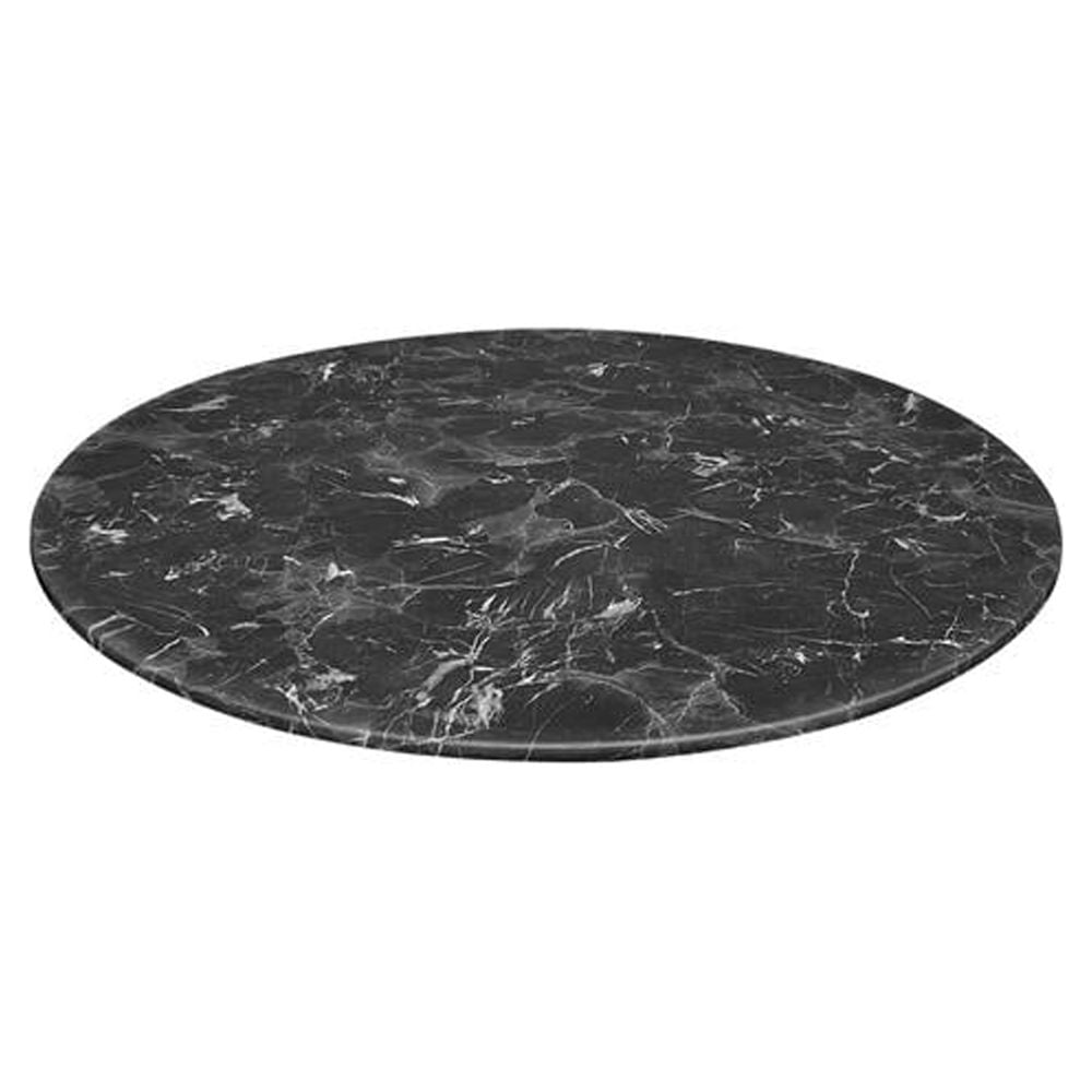 36" Black Marble Round Composite Indoor/Outdoor Table Top