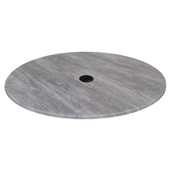 Holland Bar Stool 36" Diameter Greystone, Indoor/Outdoor All-Season EuroSlim Table Top with Umbrella Hole