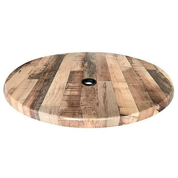 Holland Bar Stool 36" Partical Wood Weather Resistant Outdoor Dining Table, Multicolor