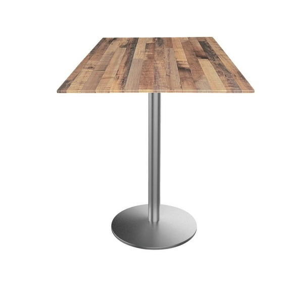Holland Bar Stool 36" Tall OD214 Indoor/Outdoor All-Season Table with 32" x 32" Square Rustic Top