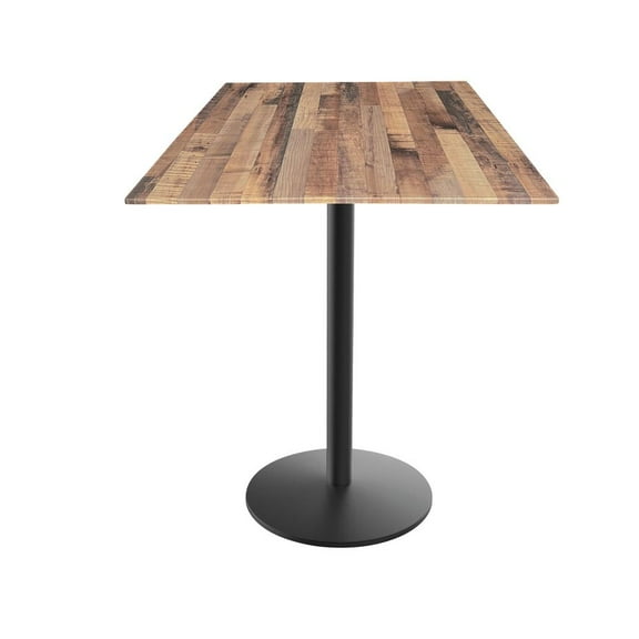 Holland Bar Stool 36" Tall OD214 Indoor/Outdoor All-Season Table with 36" x 36" Rustic Top