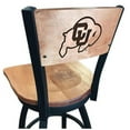 thumbnail image 1 of Holland Bar Stool  36 in. L038 - Black Wrinkle Colorado Swivel Bar Stool with Laser Engraved Back, 1 of 2