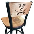 thumbnail image 1 of Holland Bar Stool  36 in. L038 - Black Wrinkle Virginia Swivel Bar Stool with Laser Engraved Back - Black - 36in., 1 of 2