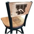 thumbnail image 1 of Holland Bar Stool  36 in. L038 - Black Wrinkle Western Michigan Swivel Bar Stool with Laser Engraved Back - Black - 36in., 1 of 3