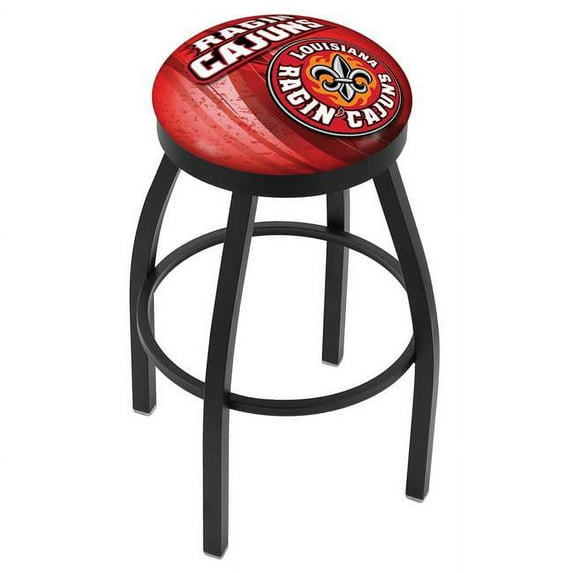 Holland Bar Stool 36 in. Louisiana Lafayette Bar Stool with Ragin Cajuns Logo Swivel Seat