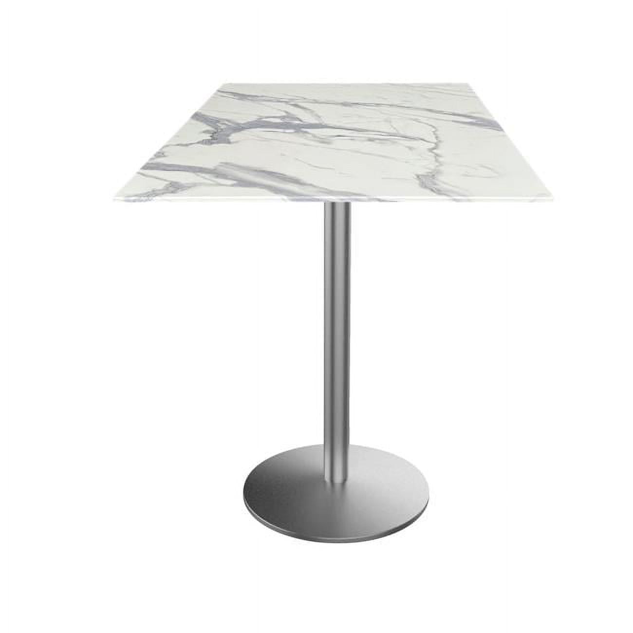 Holland Bar Stool 36 in. Tall Indoor & Outdoor AllSeason Table with 36 x 36 in. Square White