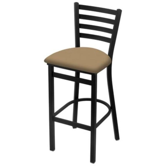 400 30" Stationary Bar Stool with Black Wrinkle Finish and Canter Kiwi Green Seat