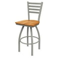 thumbnail image 1 of Holland Bar Stool 410 Jackie 36" Swivel Bar Stool with Anodized Nickel Finish and Medium Maple Seat, 1 of 4