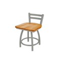 thumbnail image 1 of Holland Bar Stool 411 Jackie 18" Low Back Swivel Vanity Stool with Anodized Nickel Finish and Medium Oak Seat, 1 of 3