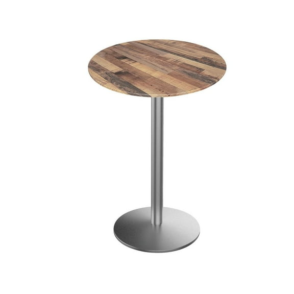 Holland Bar Stool 42" Tall OD214 Indoor/Outdoor All Season Table with 36" Diameter Rustic Top