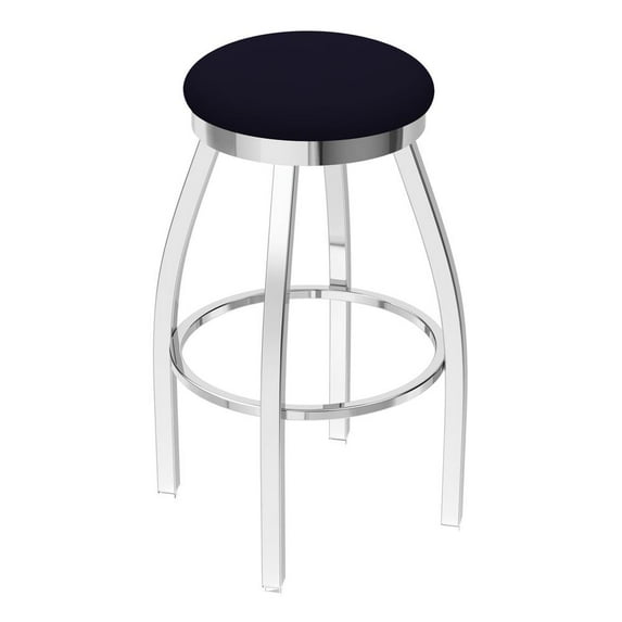 Holland Bar Stool 802 Misha 36" Swivel Extra Tall Bar Stool with Chrome Finish and Canter Twilight Seat
