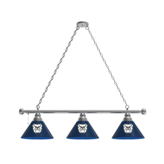 Butler University 3 Shade Billiard Light with Chrome FIxture
