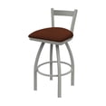 thumbnail image 1 of Holland Bar Stool  30 in. 821 Catalina Low Back Swivel Bar Stool with Anodized Nickel Finish & Rein Adobe Seat, 1 of 2