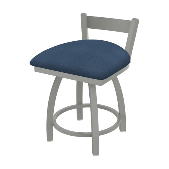 Holland Bar Stool 18 in. 821 Catalina Low Back Swivel Vanity Stool with Black Wrinkle & Rein Bay Seat
