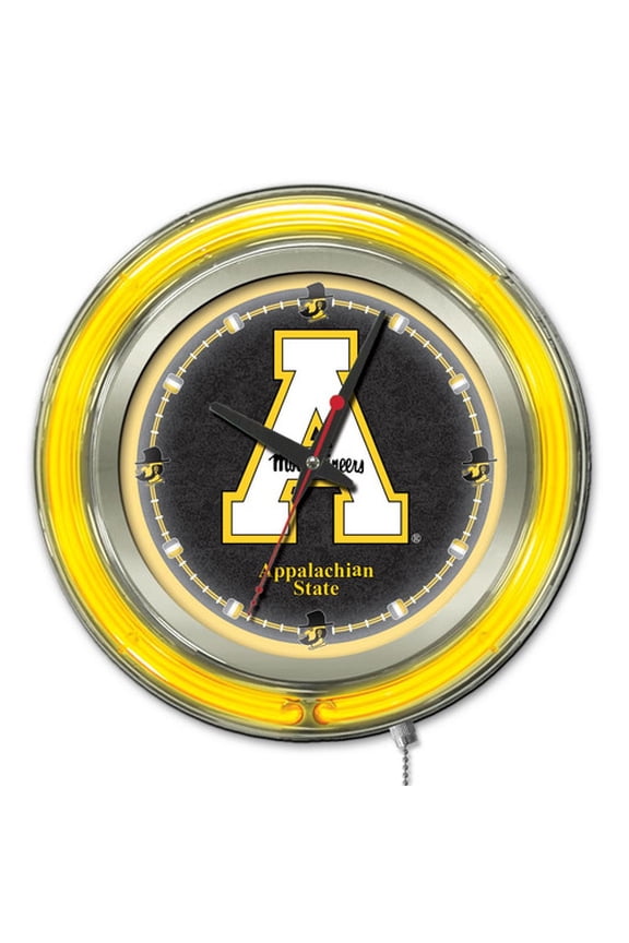 Appalachian State Double Neon Ring, 15" dia. Logo Clock