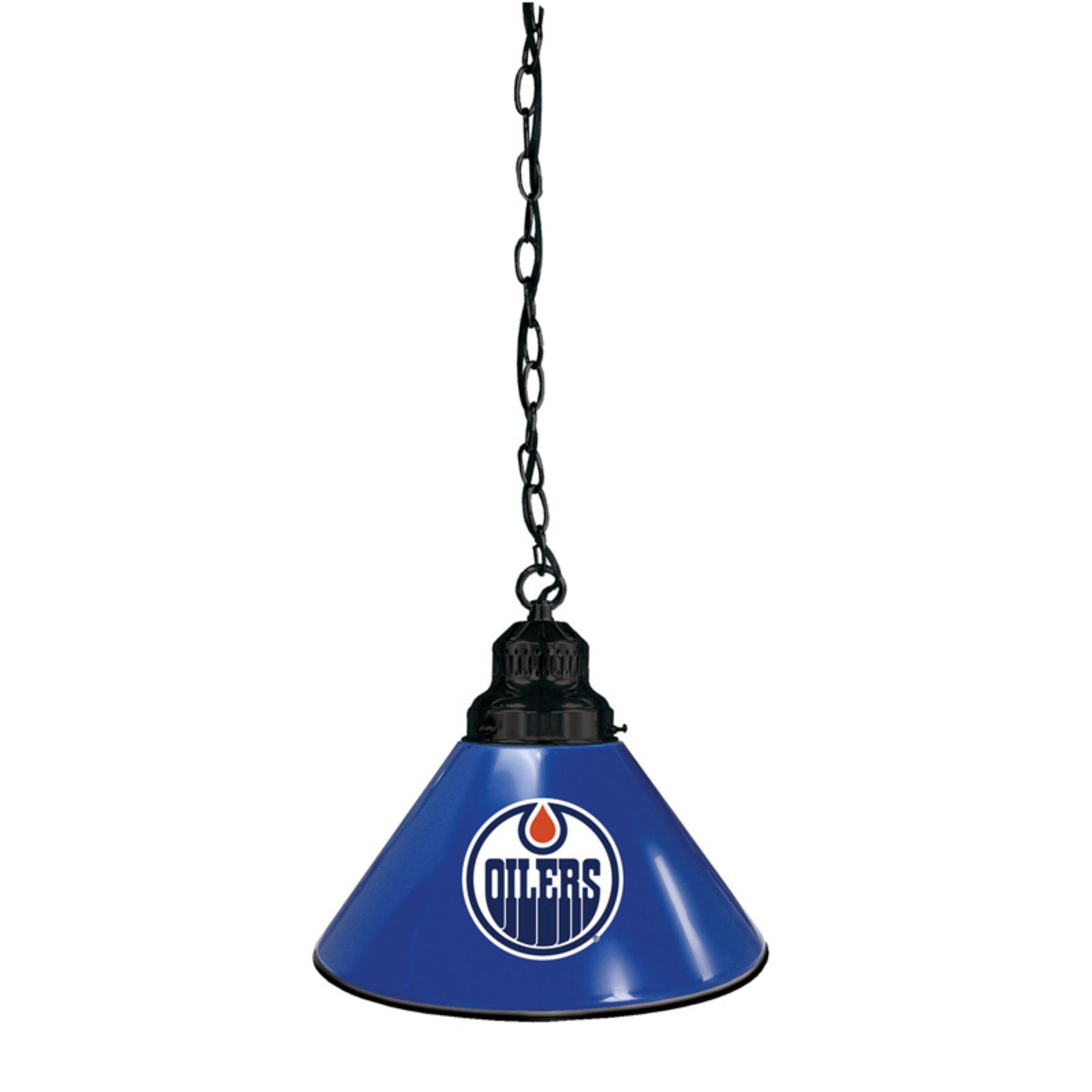Edmonton Oilers Pendant Light with Brass Fixture