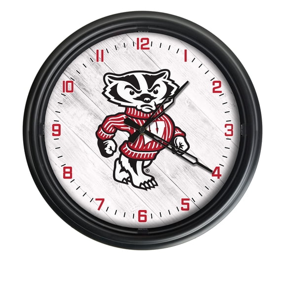 University of Wisconsin (Badger) Indoor/Outdoor LED Wall Clock