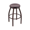 thumbnail image 1 of XL 802 Misha 30" Swivel Bar Stool with Anodized Nickel Finish and Dark Cherry Oak Seat, 1 of 2