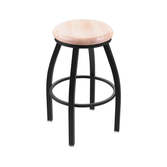 Holland Misha XL 30" Bar Stool - Nickel/Natural Maple Seat