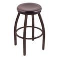 thumbnail image 1 of XL 802 Misha 30" Swivel Bar Stool with Bronze Finish and Dark Cherry Maple Seat, 1 of 2