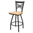 thumbnail image 1 of Holland Catalina XL 30" Bar Stool - Pewter/Natural Oak Seat, 1 of 2