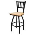 thumbnail image 1 of 810 Contessa 30" Swivel Bar Stool with Black Wrinkle Finish and Natural Oak Seat, 1 of 7
