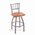 thumbnail image 1 of Holland Contessa XL 36" Bar Stool - Nickel/Medium Oak Seat, 1 of 7