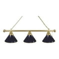 thumbnail image 1 of Holland Bar Stool  Dark Blue 3 Shade Pool Billiard Light, Brass, 1 of 1