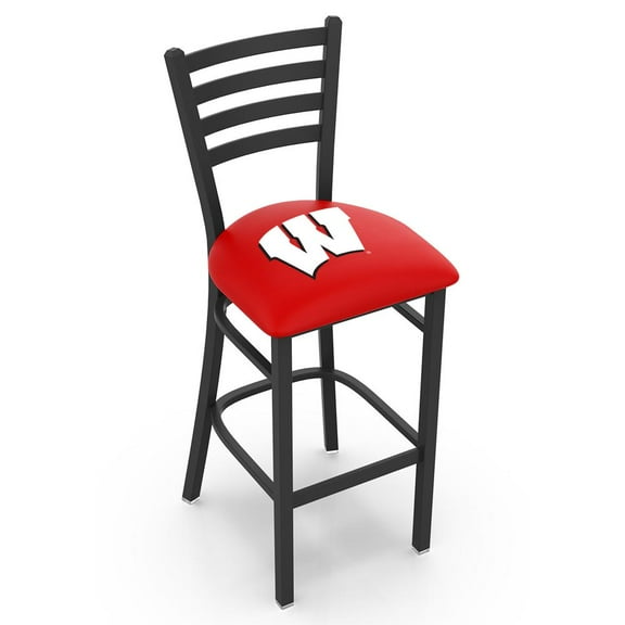 Holland Bar Stool L00425Wisc-W 25 in. Wisconsin Counter Stool with Badgers W Logo