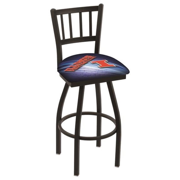 Holland Bar Stool L01836IlliniU 36 in. Illinois Bar Stool with FIghting Illini Logo Swivel Seat
