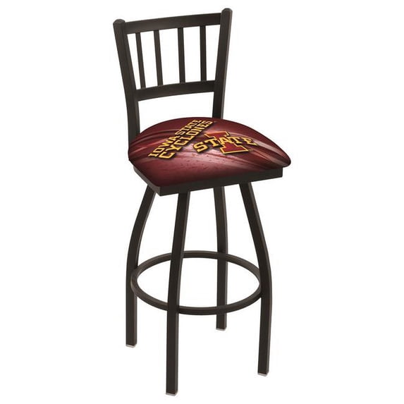 Holland Bar Stool L01836IowaSt 36 in. Iowa State Bar Stool with Cyclones Logo Swivel Seat