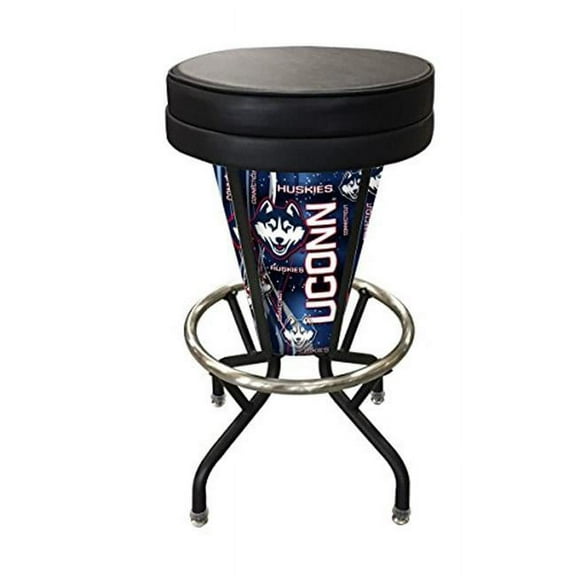 Holland Bar Stool L500030ConnUnBlkVinyl Connecticut Lighted Bar Stool