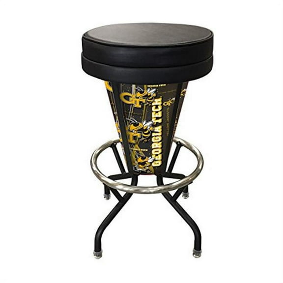 Holland Bar Stool L500030GATechBlkVinyl Georgia Tech Lighted Bar Stool