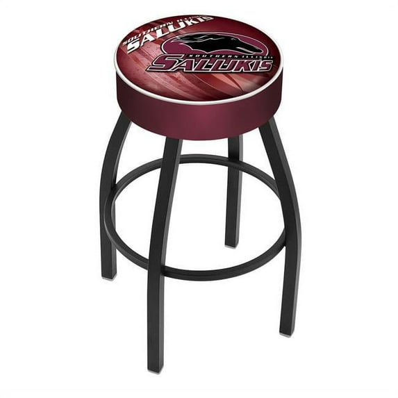 Holland Bar Stool L8B125SouIll 25 in. Southern Illinois Bar Stool with Salukis Logo Swivel Seat