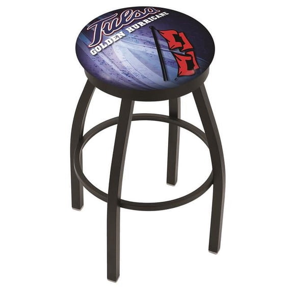 Holland Bar Stool L8B2B36TulsaU 36 in. Tulsa Bar Stool with Golden Hurricanes Logo Swivel Seat